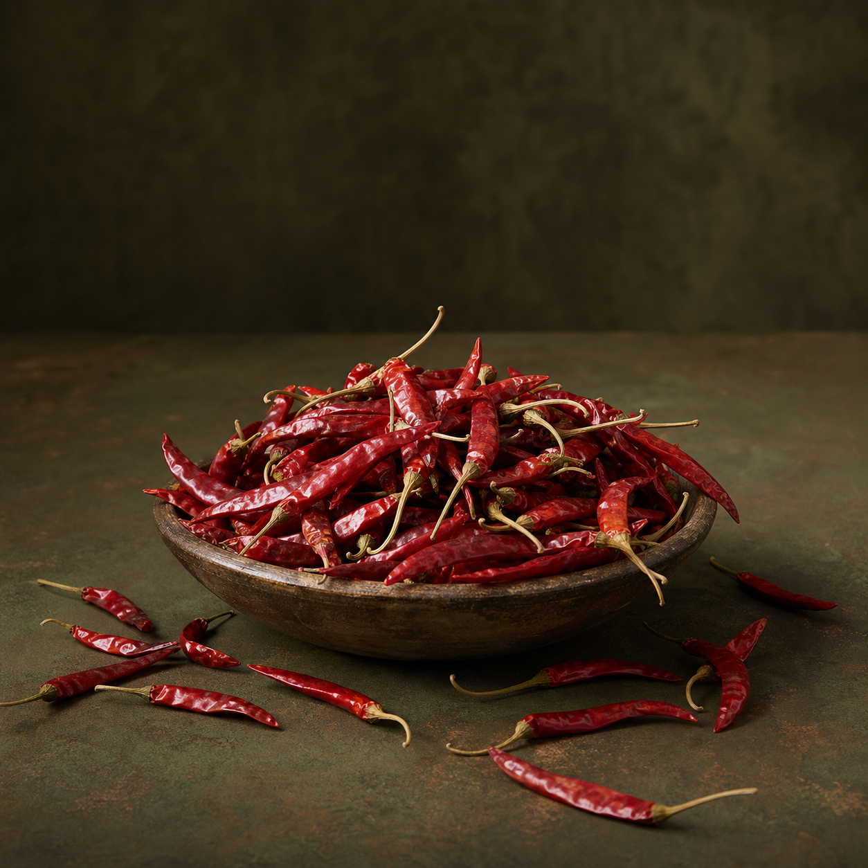 Whole dried red chillies
